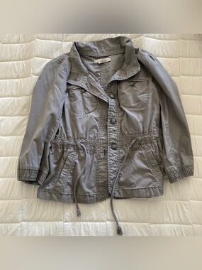 Anne Taylor LOFT Bella Swan Inspired Utility Jacket Grey SMALL
